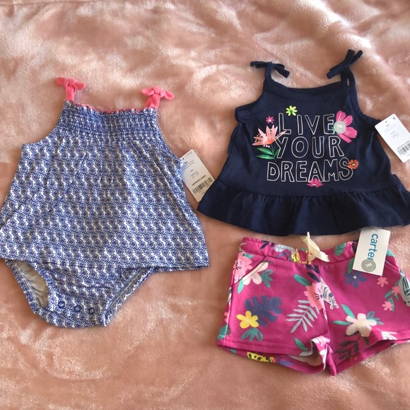 Carter’s Summer Outfits - Girl’s Size 3M - Picture 1 of 11